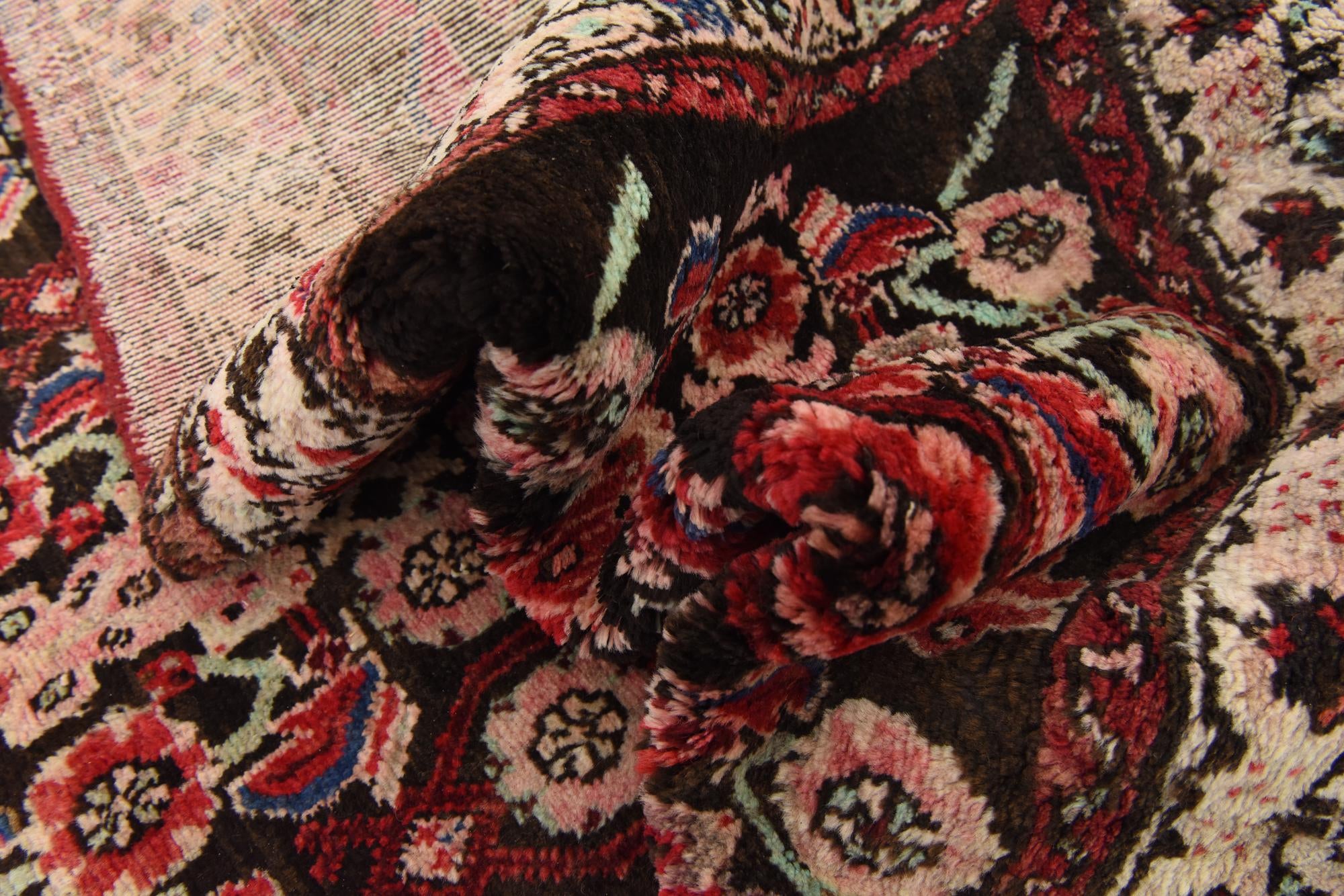 110cm x 295cm anudado a mano Hossainabad Alfombra Persa Lana Pasillera
