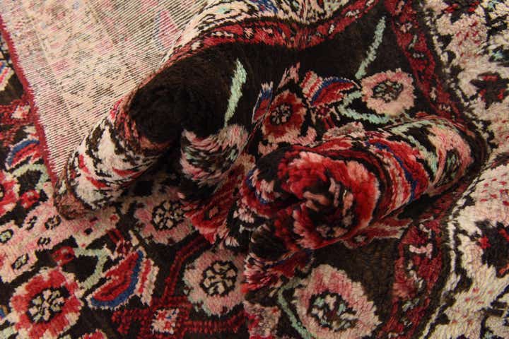 3' 7 x 9' 9 Hand Knotted Hossainabad Persian Wool Runner Rug
