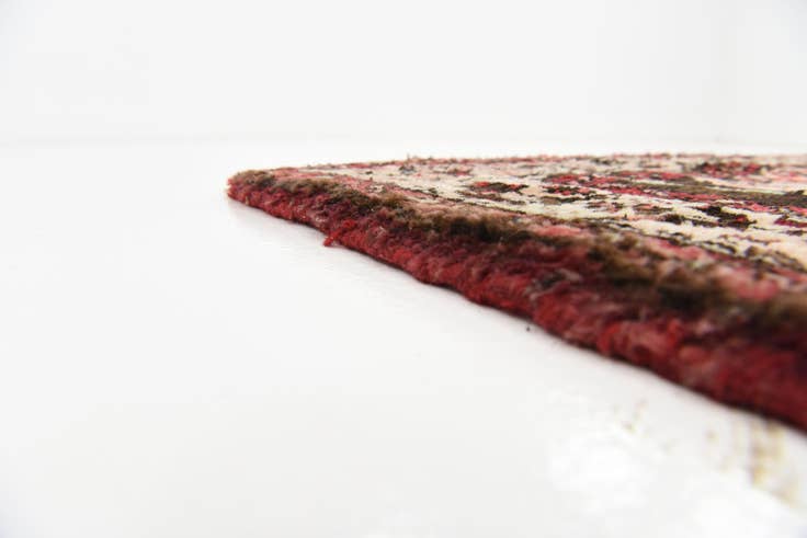 Detail image of 3' 7 x 9' 9 Hand Knotted Hossainabad Persian Wool Runner Rug