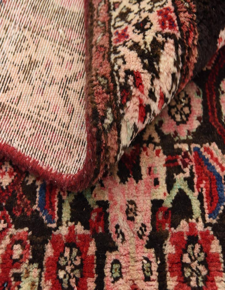 Detail image of 3' 7 x 9' 9  Hand Knotted Hossainabad Persian Wool Runner Rug