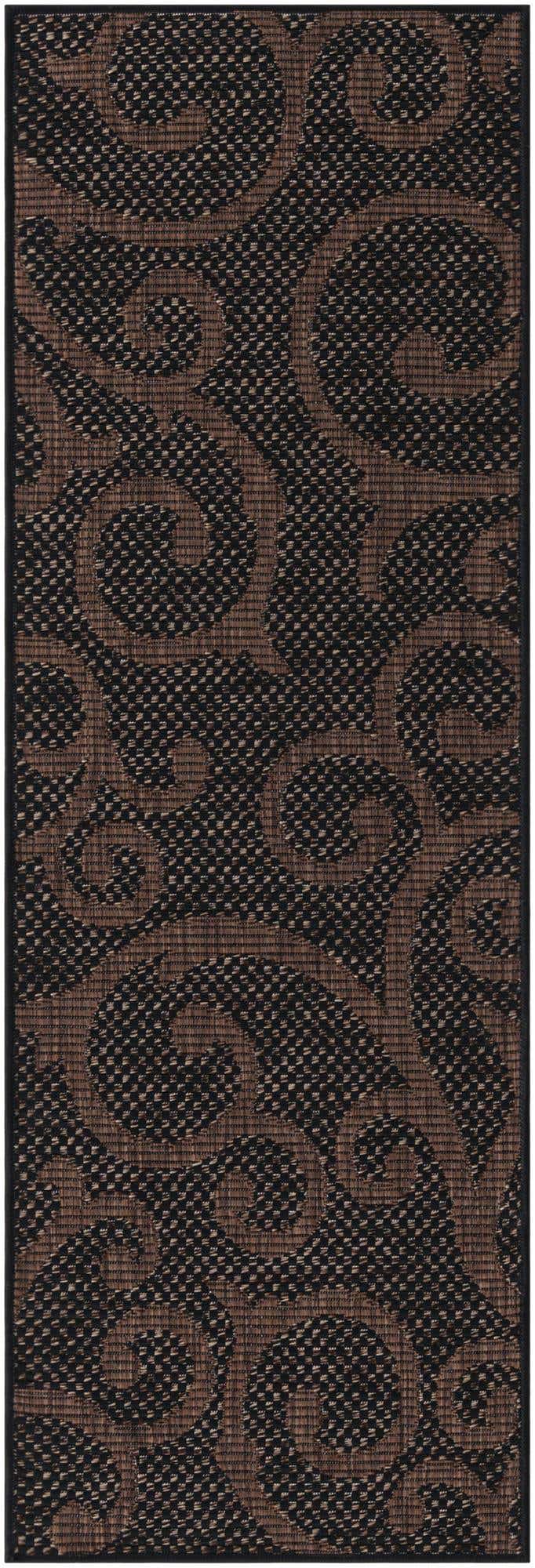 2' x 6' Easy-Clean Botanical Indoor / Outdoor Runner Rug