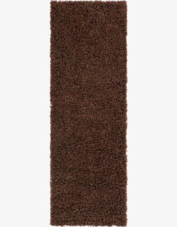 2' x 6' 5 Solid Shag Runner Rug