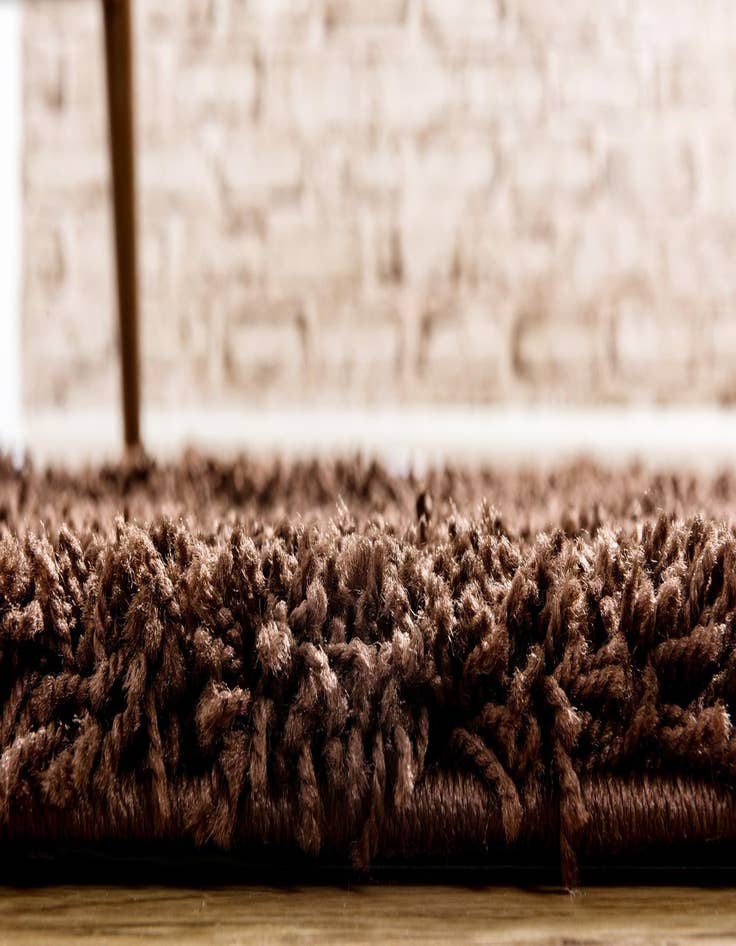 Detail image of 2' x 6' Solid Shag Runner Rug