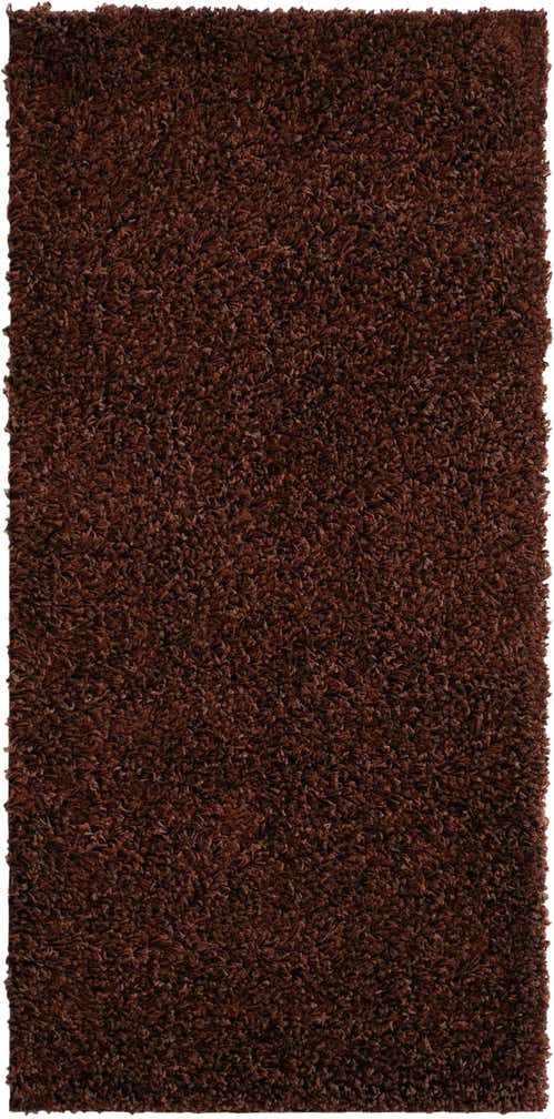 2' x 4' Solid Shag Runner Rug
