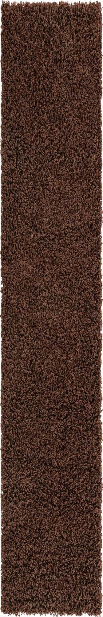 80cm x 500cm Solid Shag Runner Rug