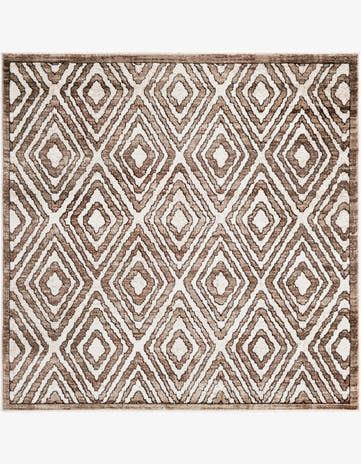 Chocolate Brown Hermitage Square Rug