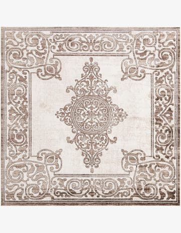 Chocolate Brown Hermitage Square Rug