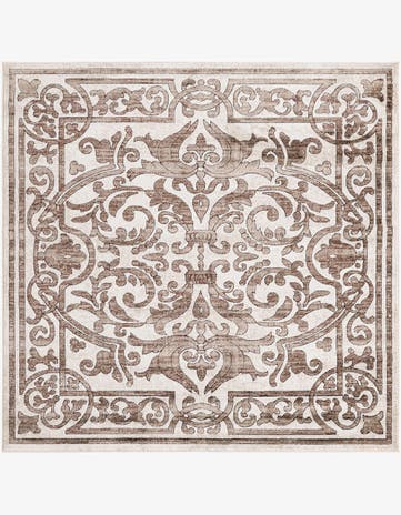Chocolate Brown Hermitage Square Rug