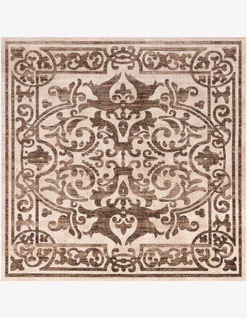 Chocolate Brown Hermitage Square Rug