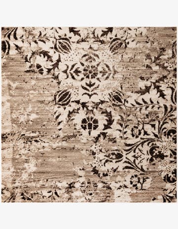 Chocolate Brown Himalaya Square Rug