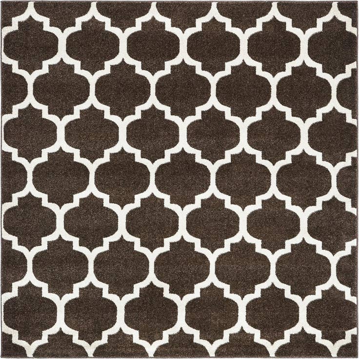 Detail image of 6' x 6' Lattice Square Rug