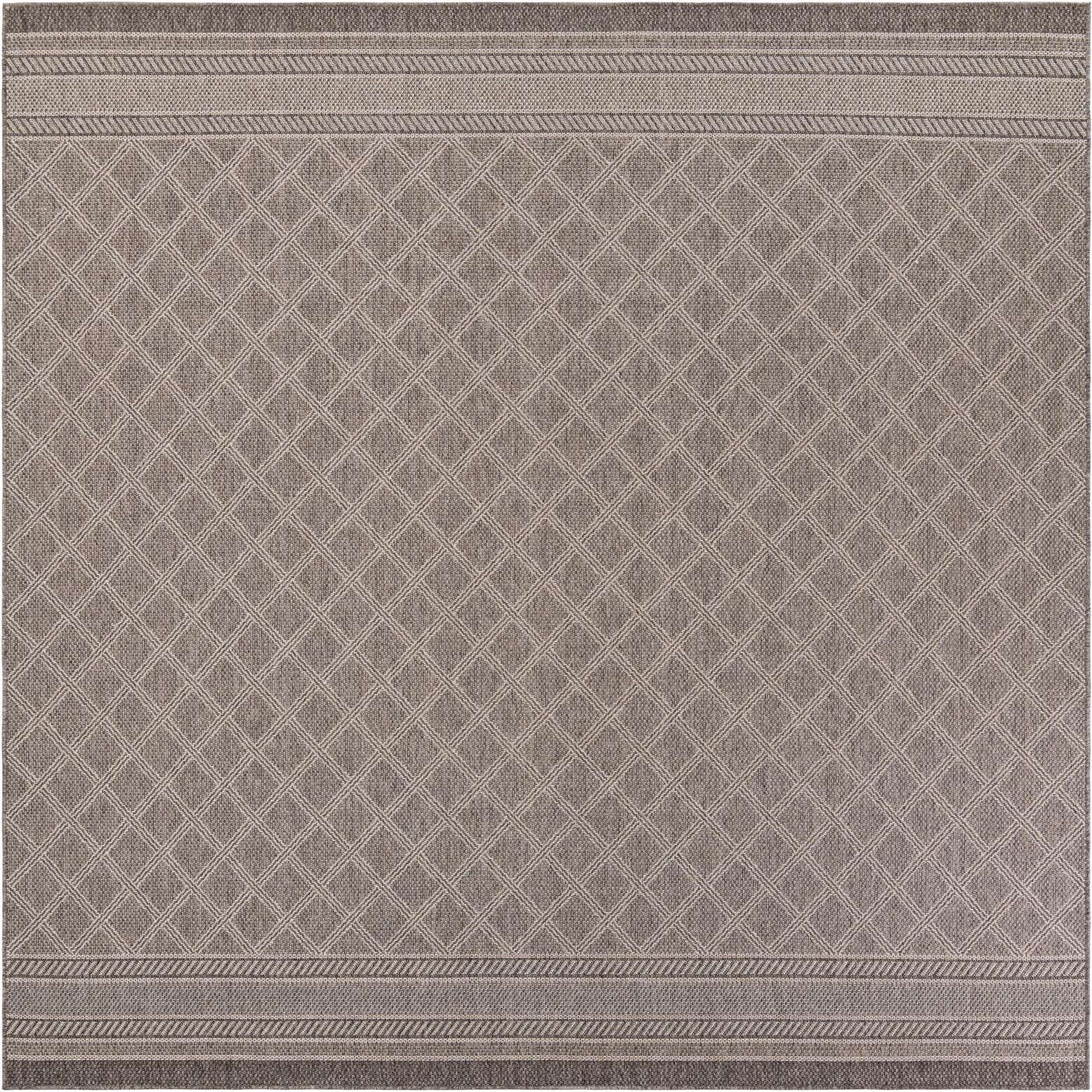 10' x 10' Easy-Clean Lattice Indoor / Outdoor Square Rug