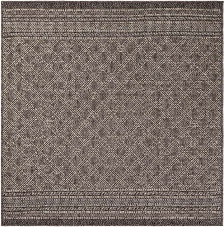 5' 1 x 5' 1 Easy-Clean Lattice Indoor / Outdoor Square Rug