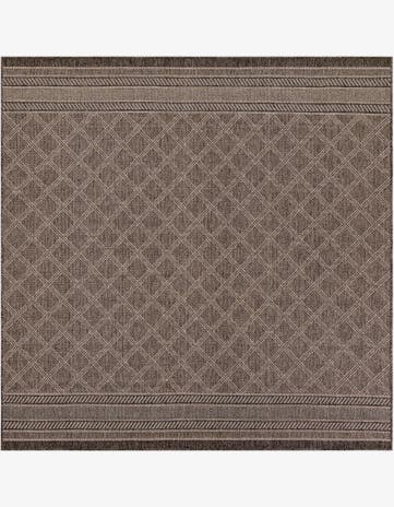 7' 10 x 7' 10 Easy-Clean Lattice Indoor / Outdoor Square Rug