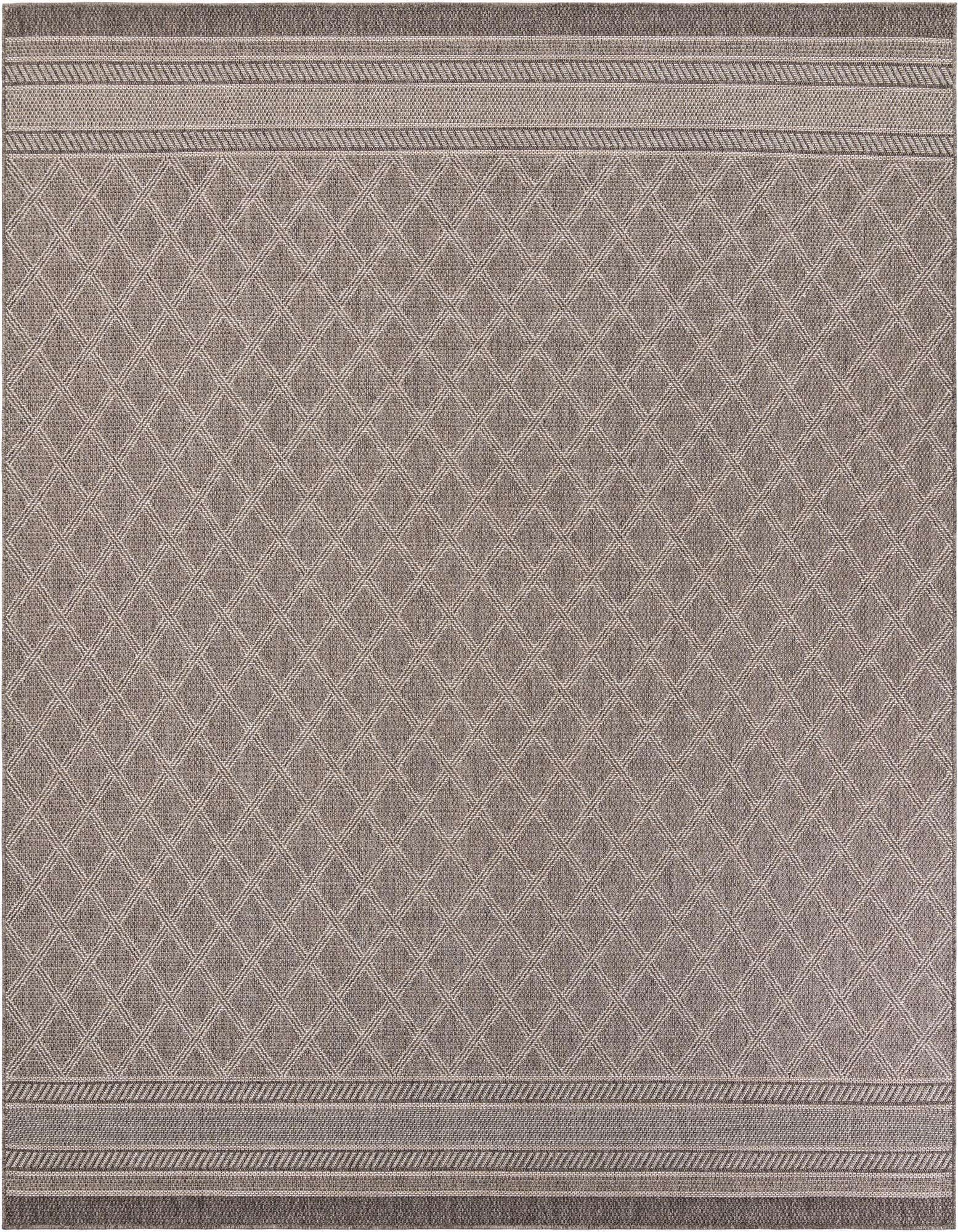 10' x 10' Easy-Clean Trellis Indoor / Outdoor Square Rug