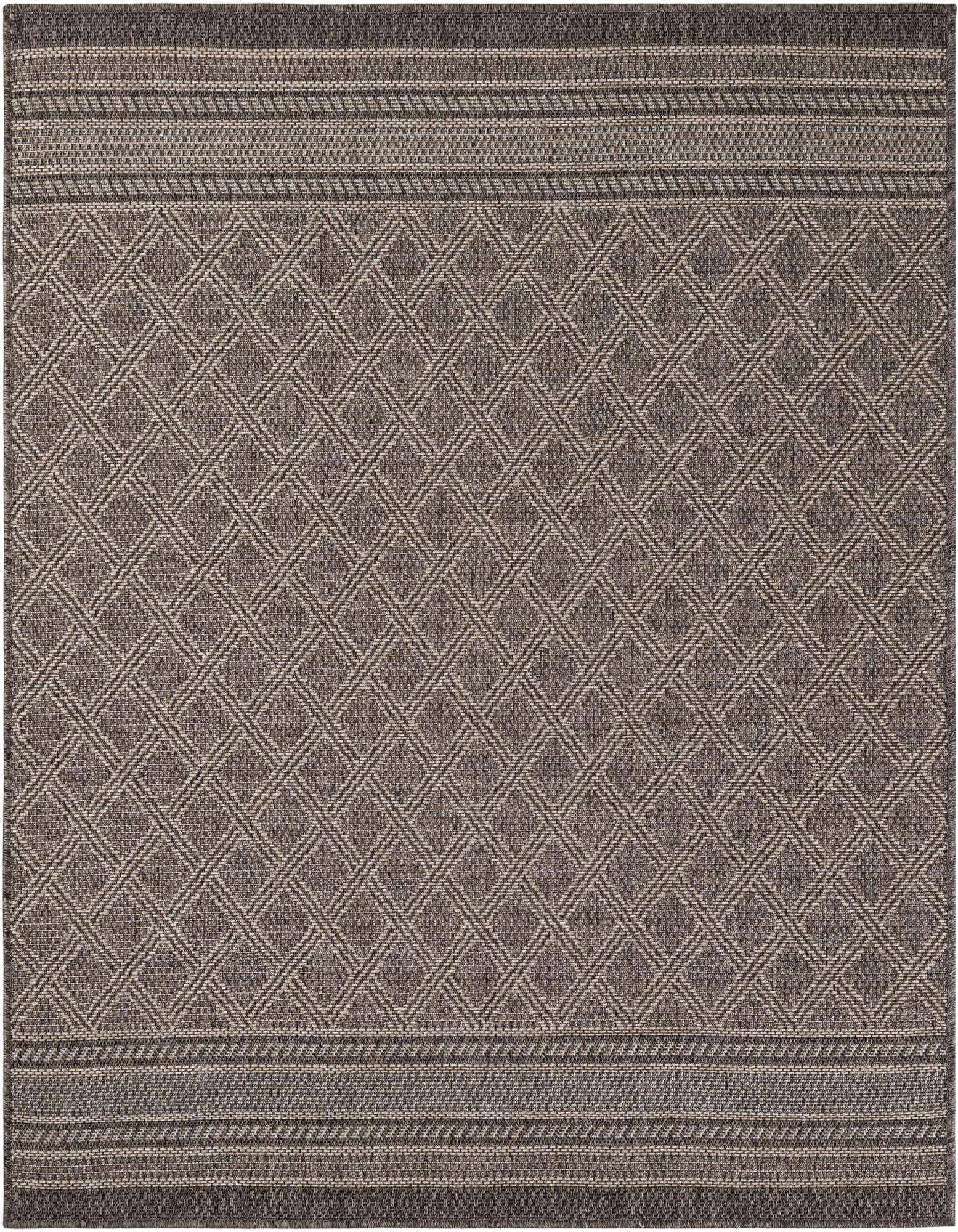 5' 1 x 5' 1 Easy-Clean Trellis Indoor / Outdoor Square Rug