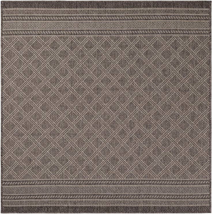 Detail image of 5' 1 x 5' 1 Easy-Clean Trellis Indoor / Outdoor Square Rug