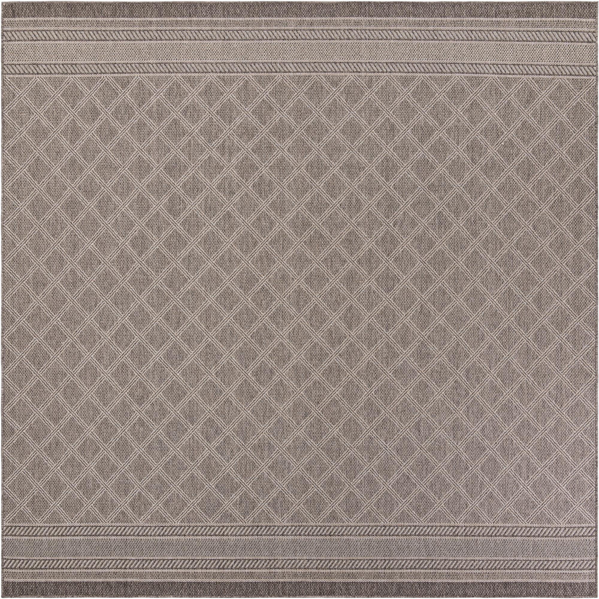 Primary image 10' x 10'  Washable Trellis Indoor / Outdoor Square Rug