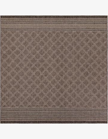 7' 10 x 7' 10 Easy-Clean Trellis Indoor / Outdoor Square Rug