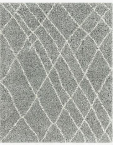 7' 10 x 10' Clearbrook · Diamond Shag Rug, cloud gray