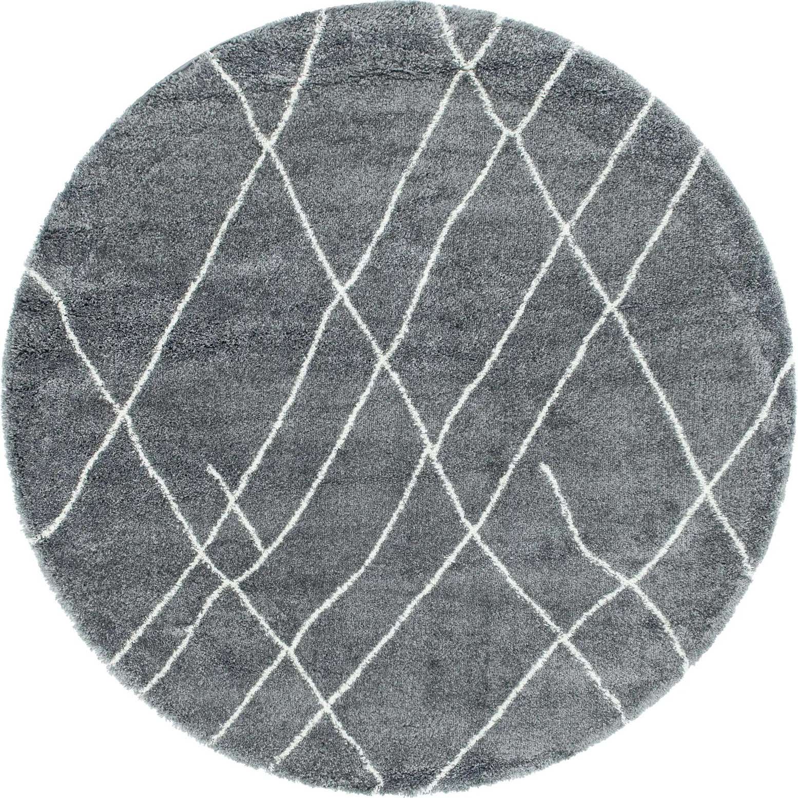 7' 10 x 7' 10 Clearbrook · Lines Shag Rug, pebble gray