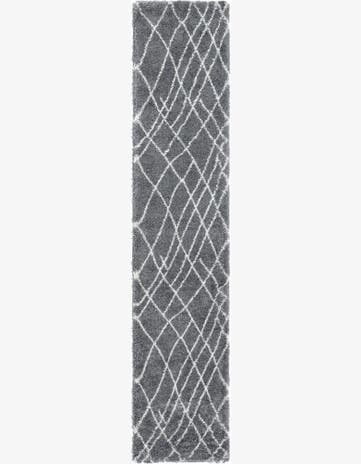 2' 7 x 13' Clearbrook · Lines Shag Rug, pebble gray