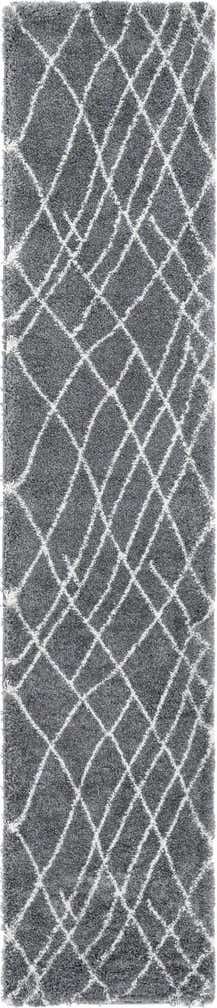 2' 7 x 13' Clearbrook · Lines Shag Rug, pebble gray