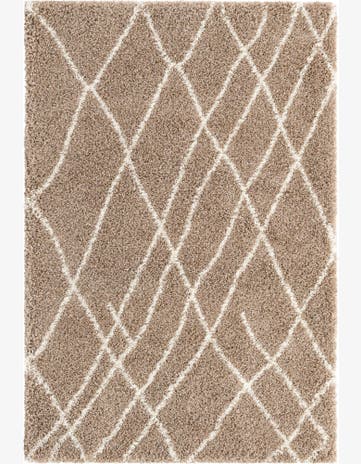 2' x 3' Clearbrook · Diamond Shag Rug, khaki