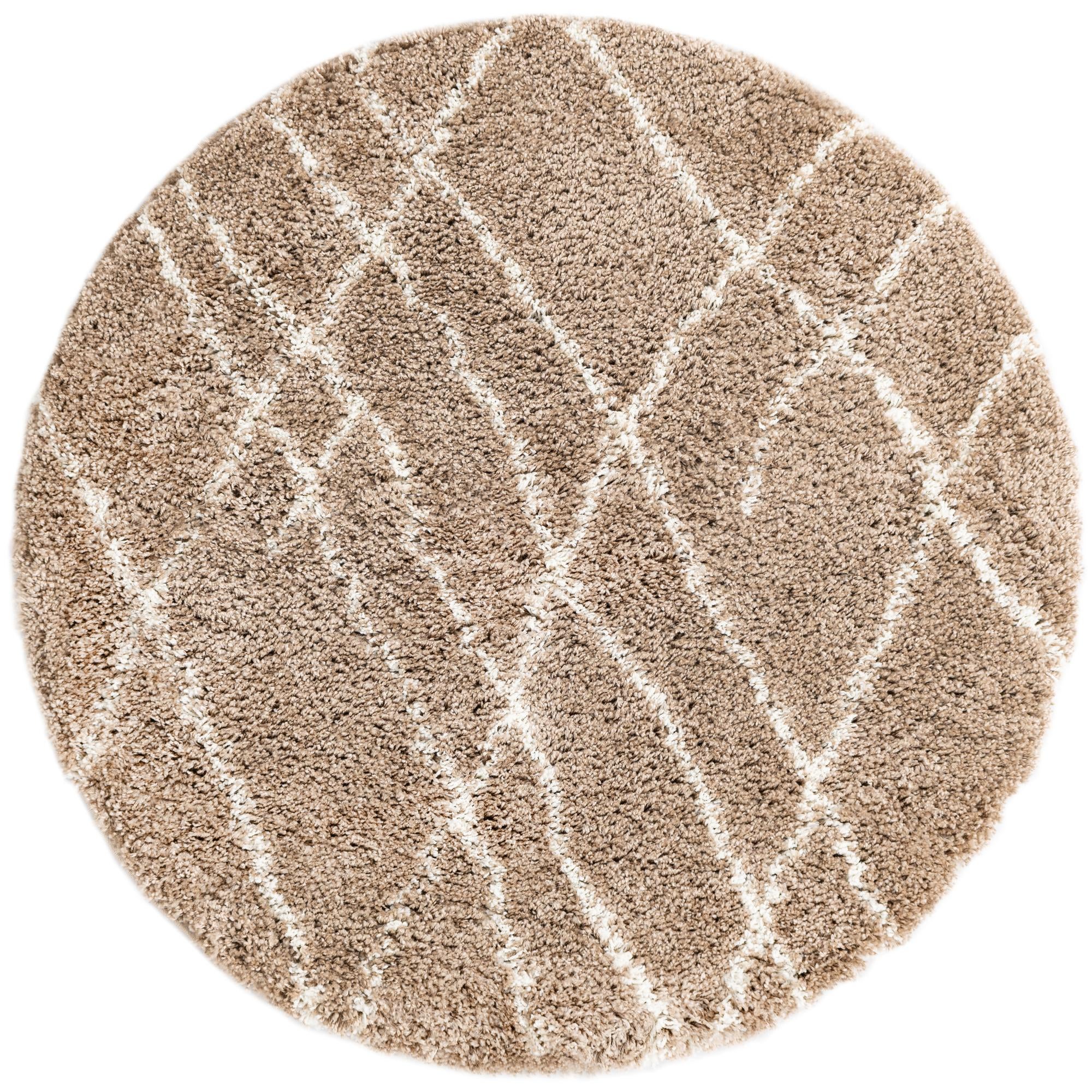 Clearbrook · Lines Shag Rug, khaki
