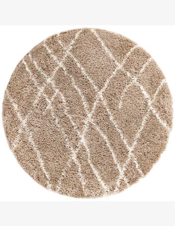 Clearbrook · Lines Shag Rug, khaki