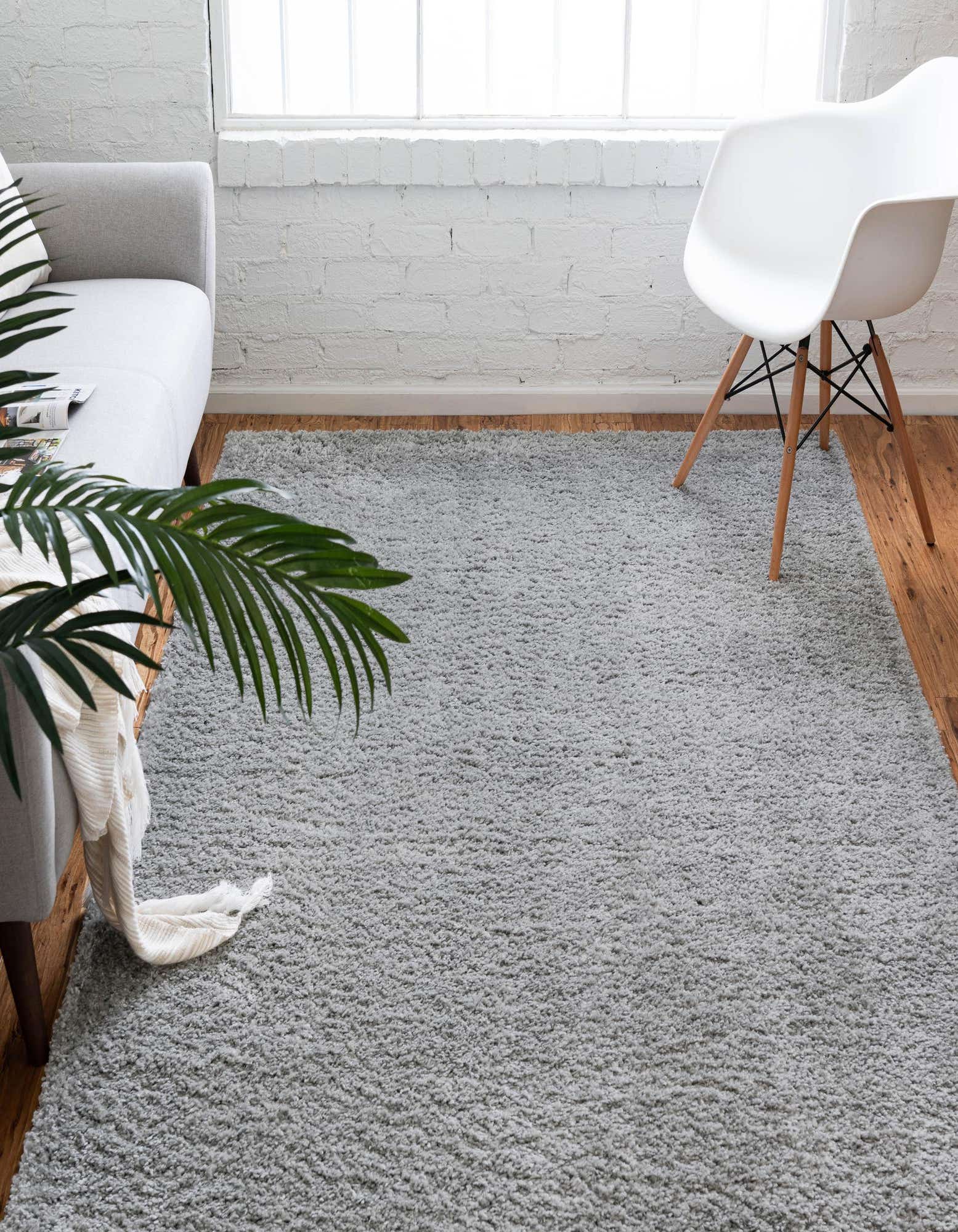 Cloud Gray 300cm x 400cm Soft Solid Shag Teppich Rugs DE