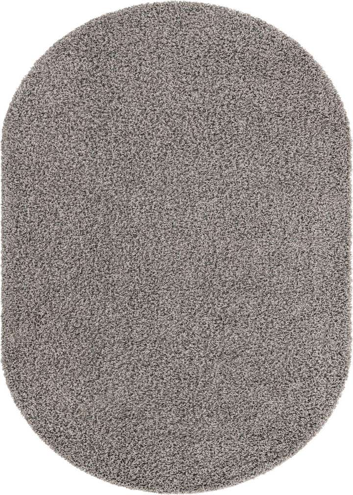 5' 3 x 8' Solid Shag Oval Rug