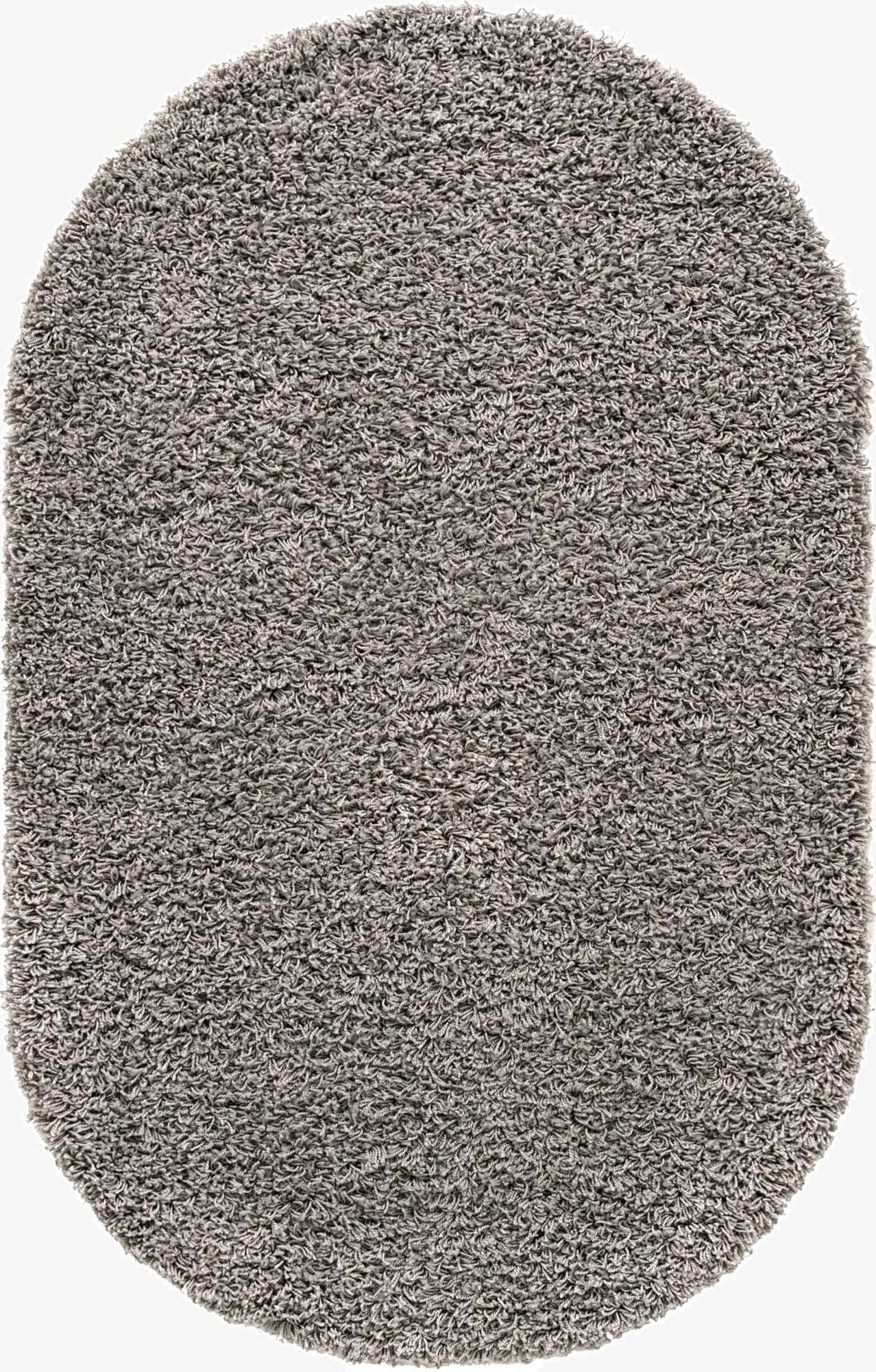 Primary image 3' x 5' 3 Solid Shag Oval Rug