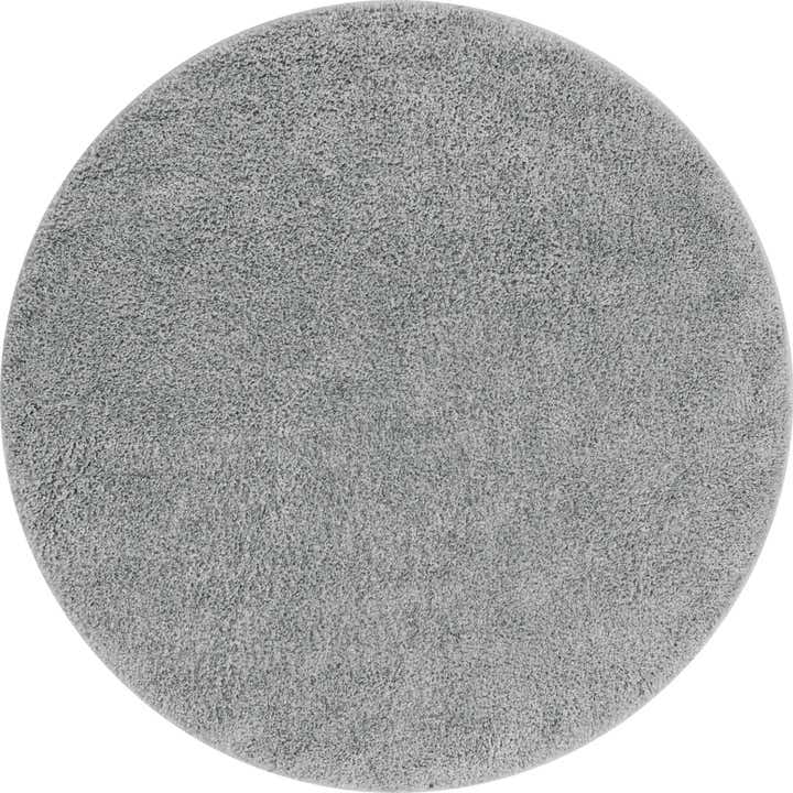 5' x 5' Soft Solid Shag Round Rug