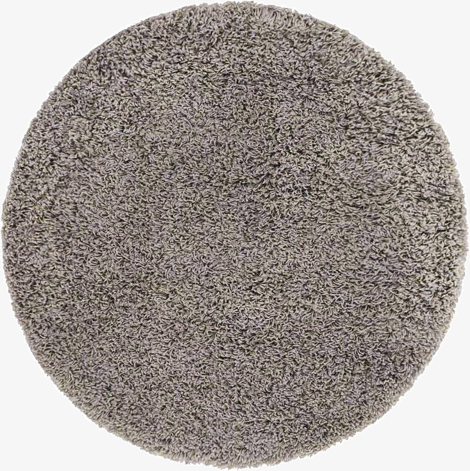 3' x 3' Solid Shag Round Rug
