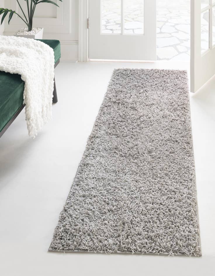 Detail image of  2' 6 x 16' 5 Comfort Solid Shag Runner Rug