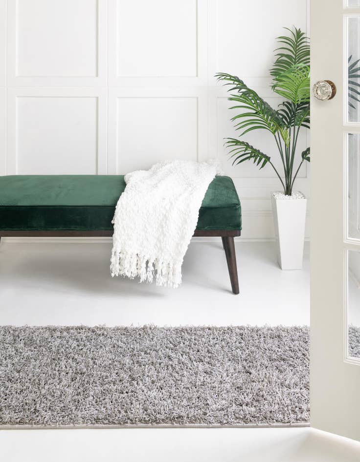 Detail image of  2' 6 x 16' 5 Comfort Solid Shag Runner Rug