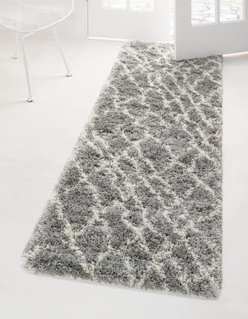 Cloud Gray Soft Touch Shag Runner Rug