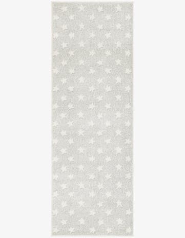Cloud Gray Whimsy Kids Runner Rug