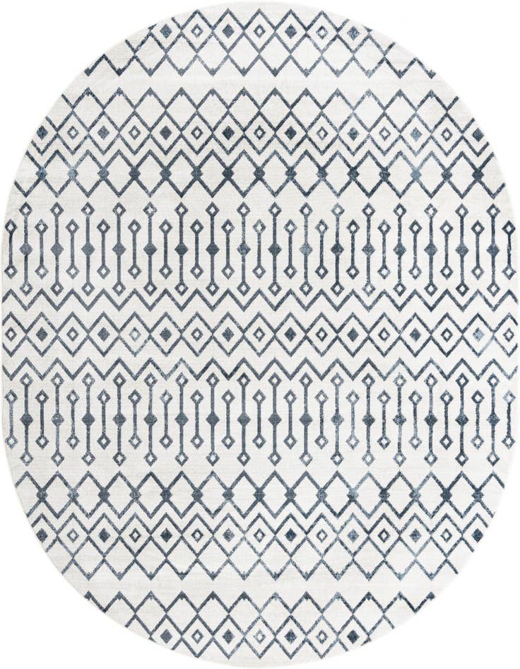 Detail image of 8' x 10' Bohemian Trellis Oval Rug