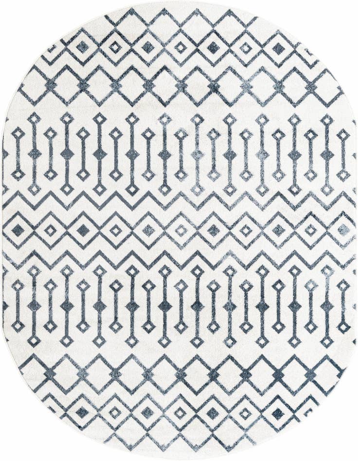 Detail image of 5' 3 x 8' Bohemian Trellis Oval Rug