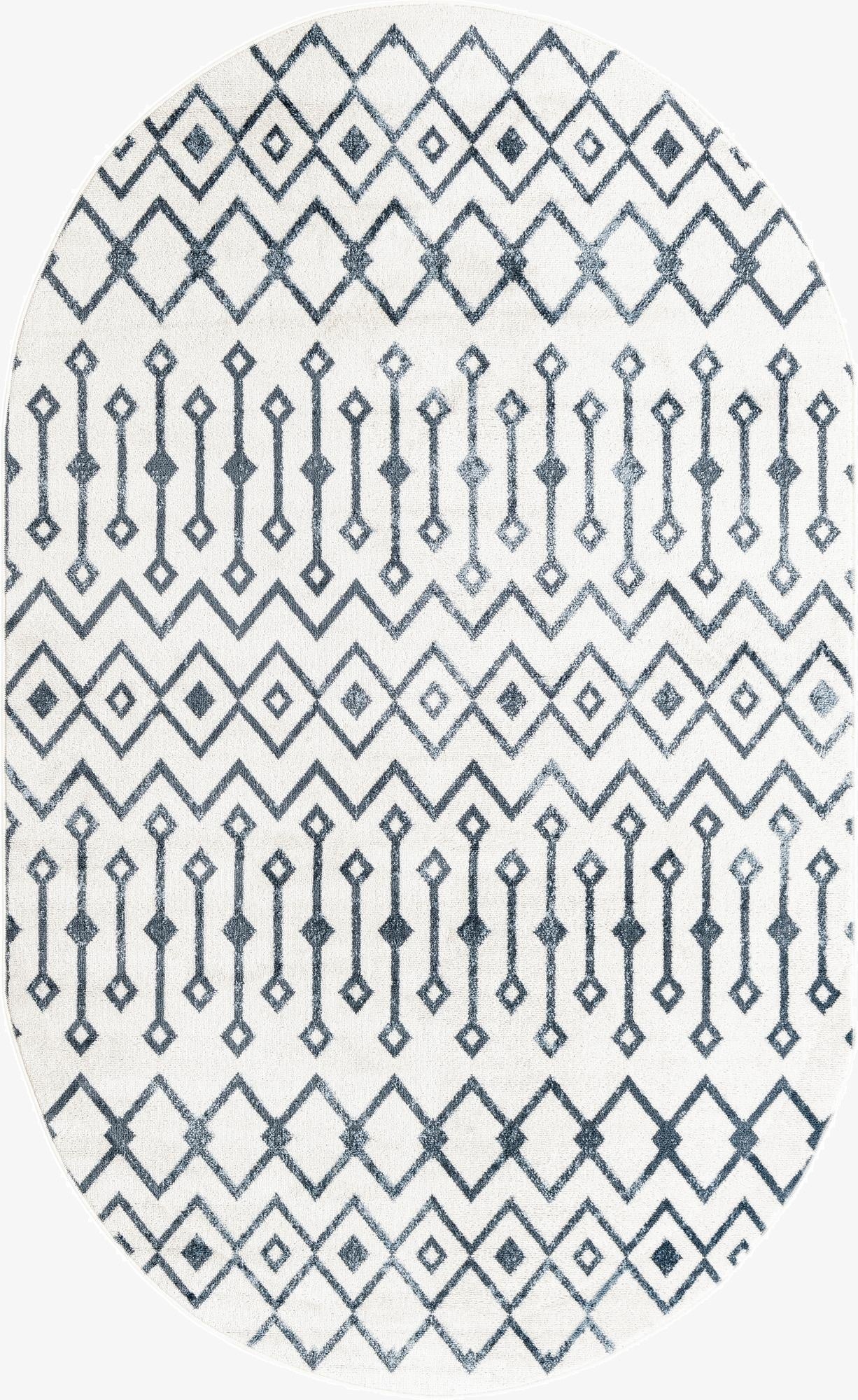 Primary image 5' 3 x 8' Bohemian Trellis Oval Rug