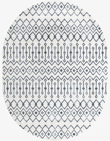 8' x 10' Bohemian Trellis Oval Rug