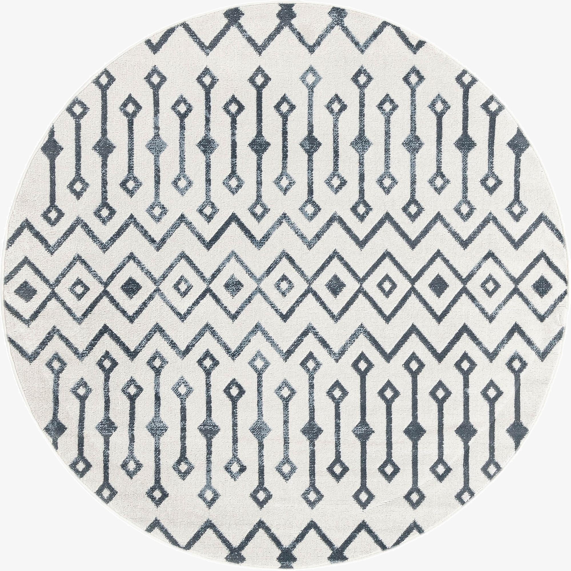 5' 3 x 5' 3 Bohemian Trellis Round Rug