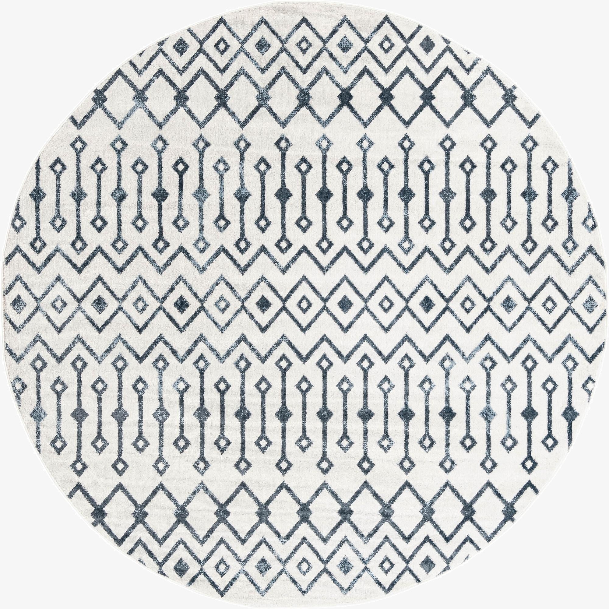 7' x 7' Bohemian Trellis Round Rug