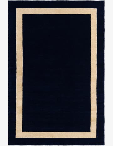 Cobalt Blue Jill Zarin Border Wool Rug