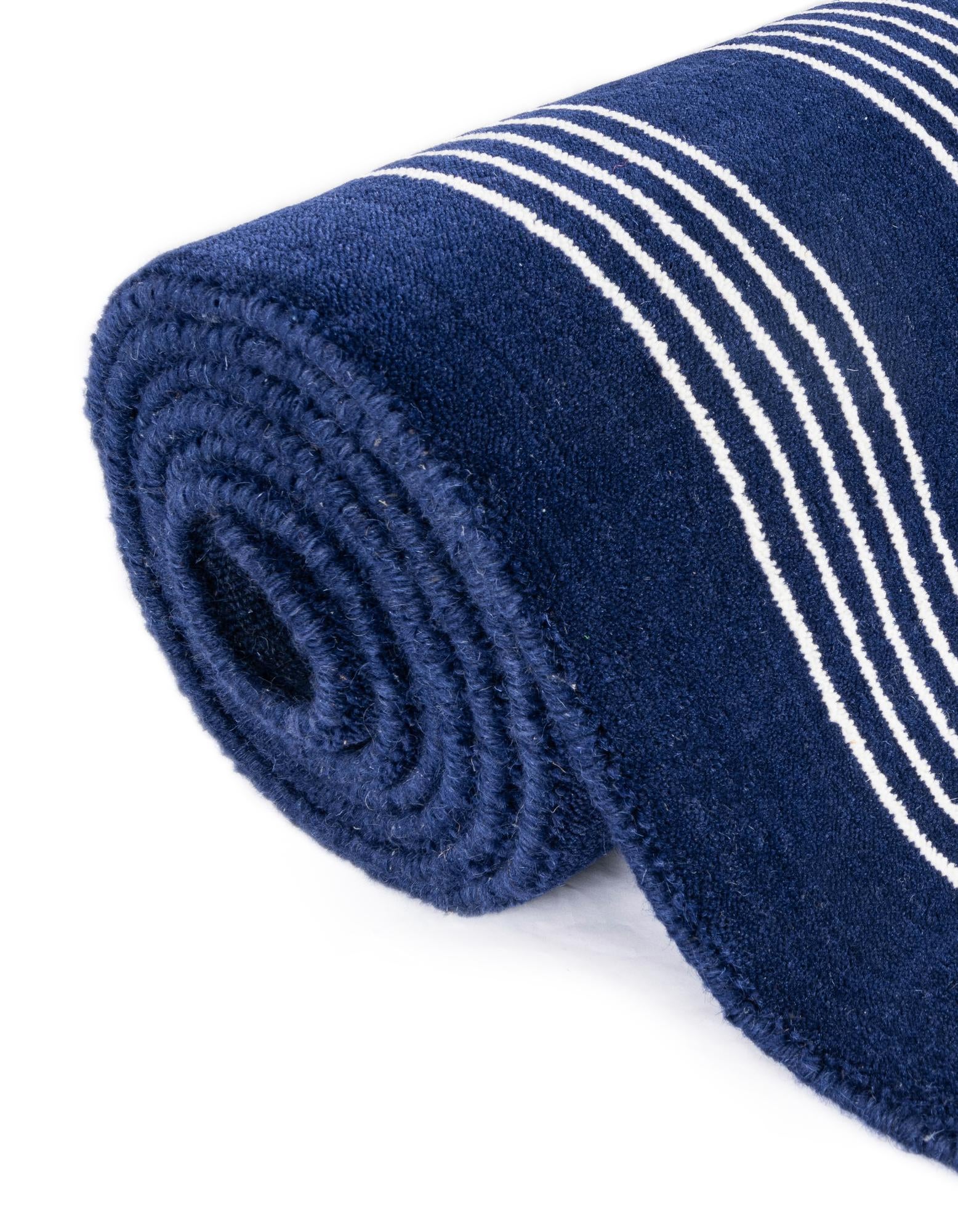 4' 1 x 6' 1 Jill Zarin Striped Wool Rug