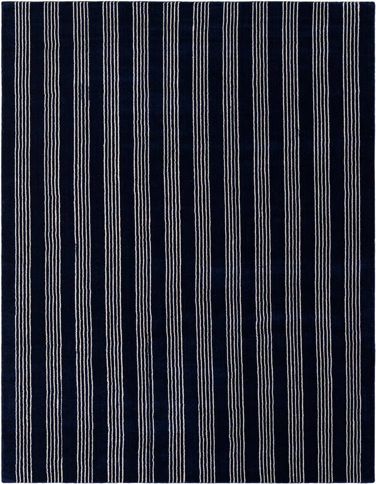 Detail image of 6' 1 x 9' Jill Zarin Striped Wool Rug