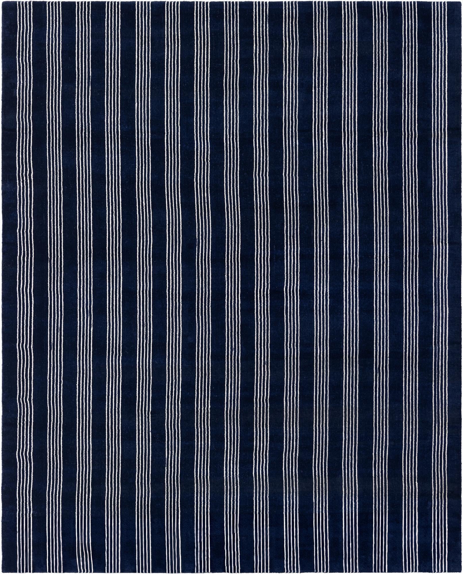 7' 10 x 10' Jill Zarin Striped Wool Rug