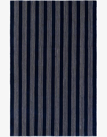 Cobalt Blue Jill Zarin Striped Wool Rug